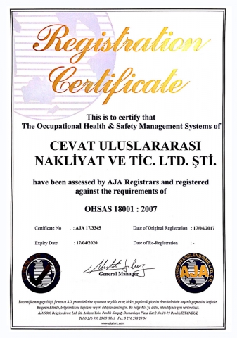 OHSAS 18001 Turkish